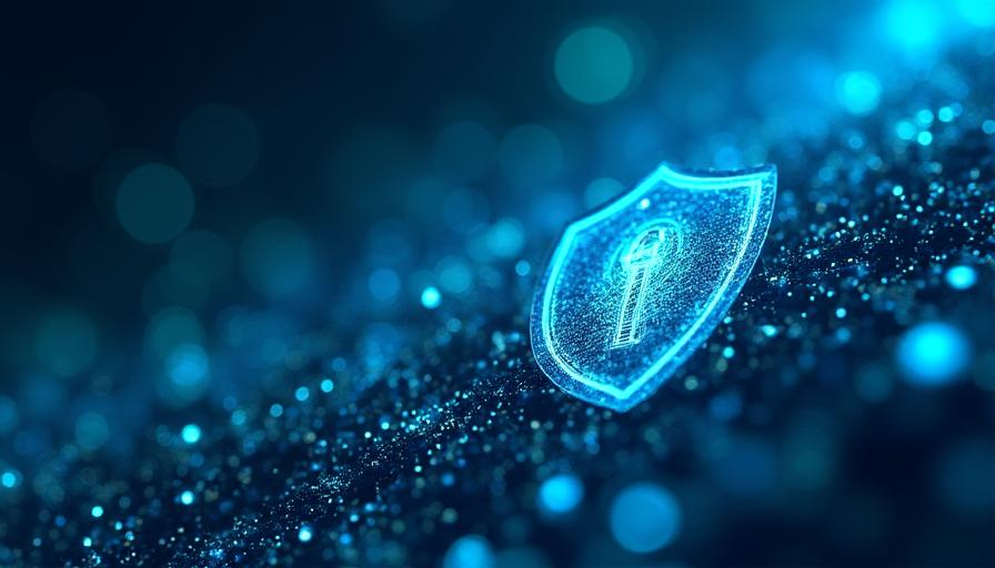 Illustration von Datensicherheit und Quantenverschlüsselung